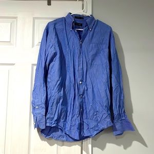 Nautica blue striped button down size large